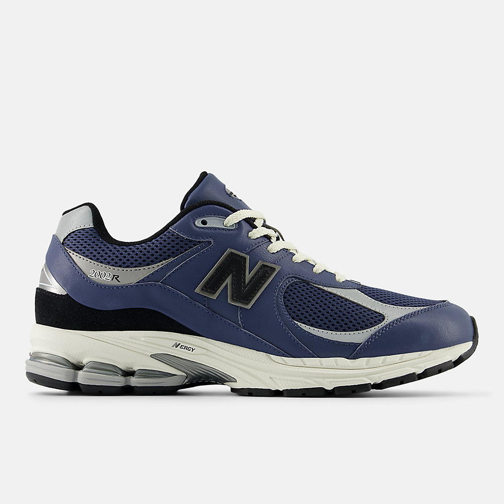 New Balance 2002R Shoes Vintage Indigo with Black and Dark Silver Metallic